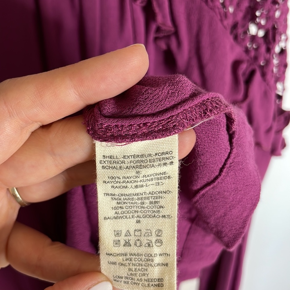 Free People Lace Top Long Sleeve Top - Picture 8 of 9